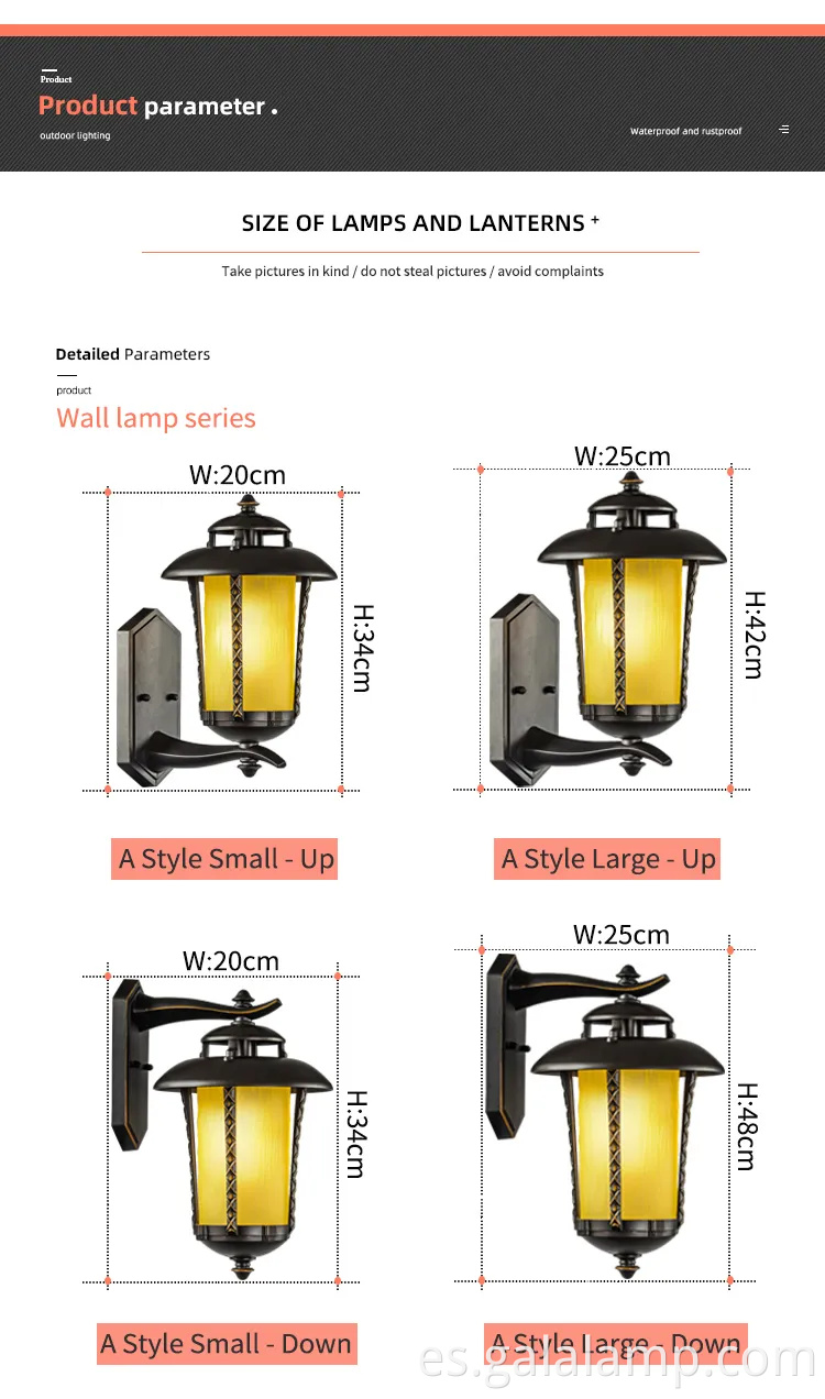 Luz de pared LED europea al aire libre para restaurantes y cafés